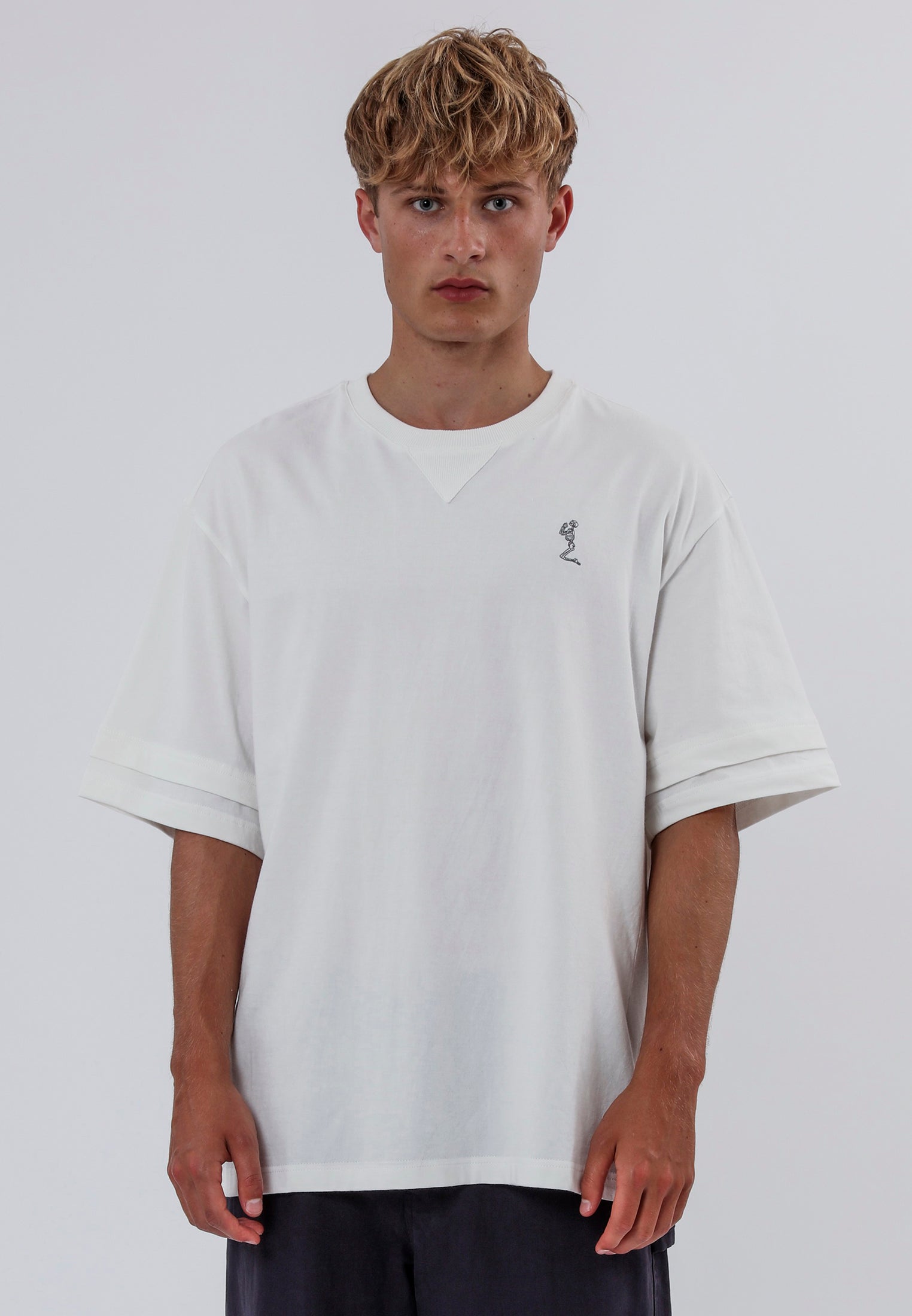 DOUBLE SLEEVE T-SHIRT OFF WHITE