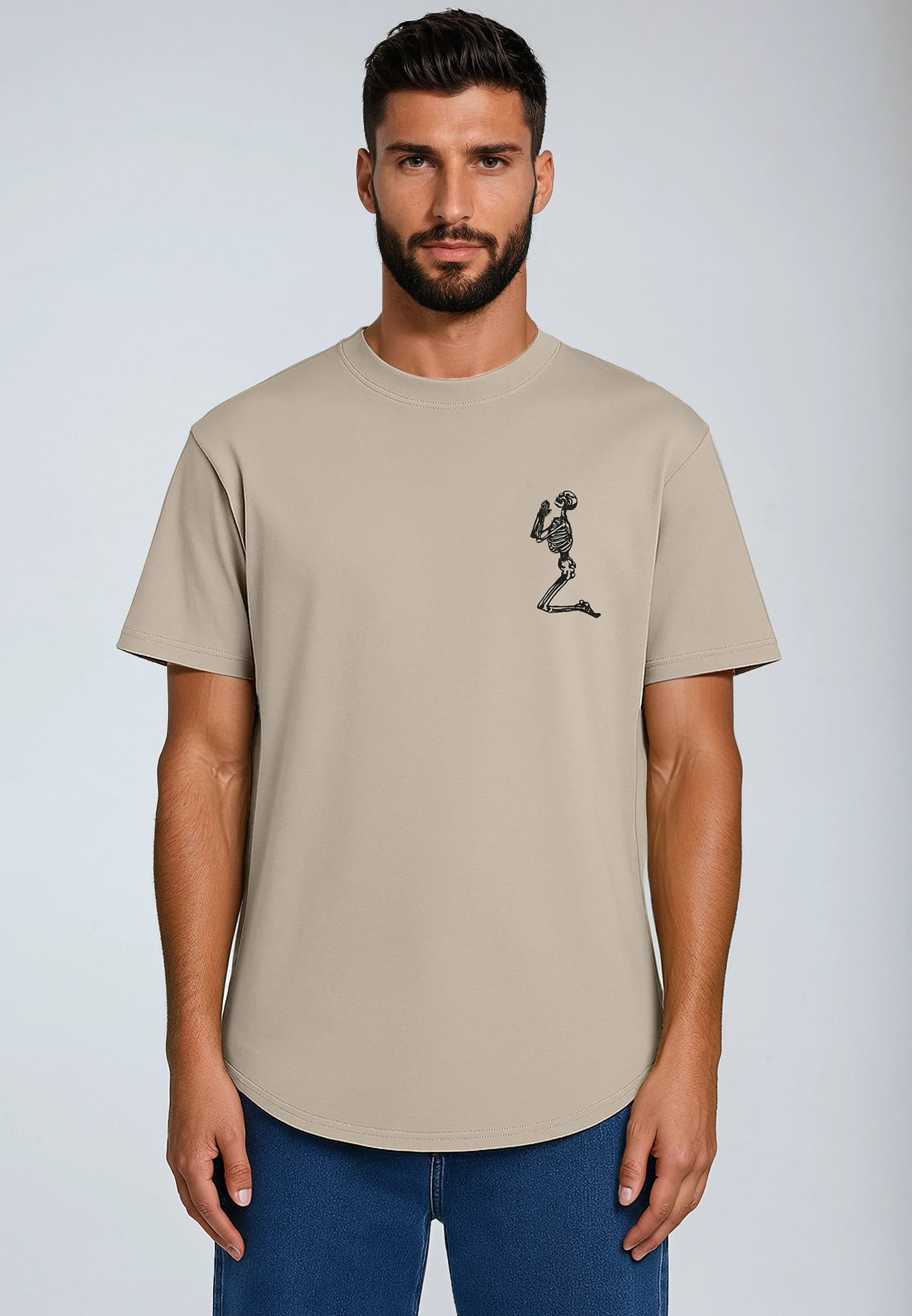 ESSENTIAL BIG SKELETON FAWN T-SHIRT