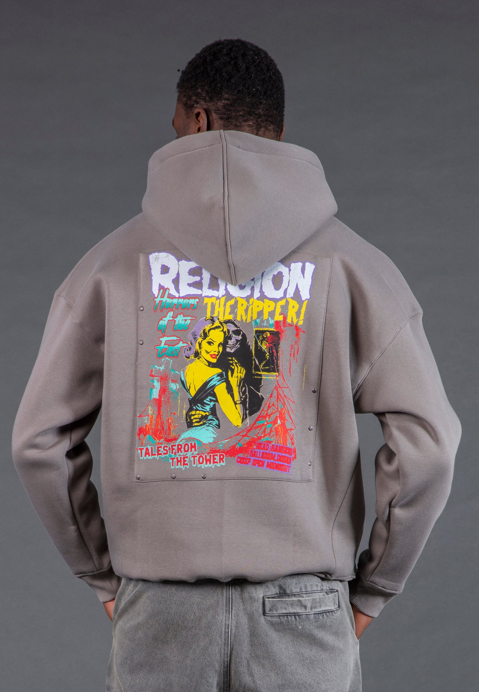 ACID RIPPER HOODIE CEMENT GREY