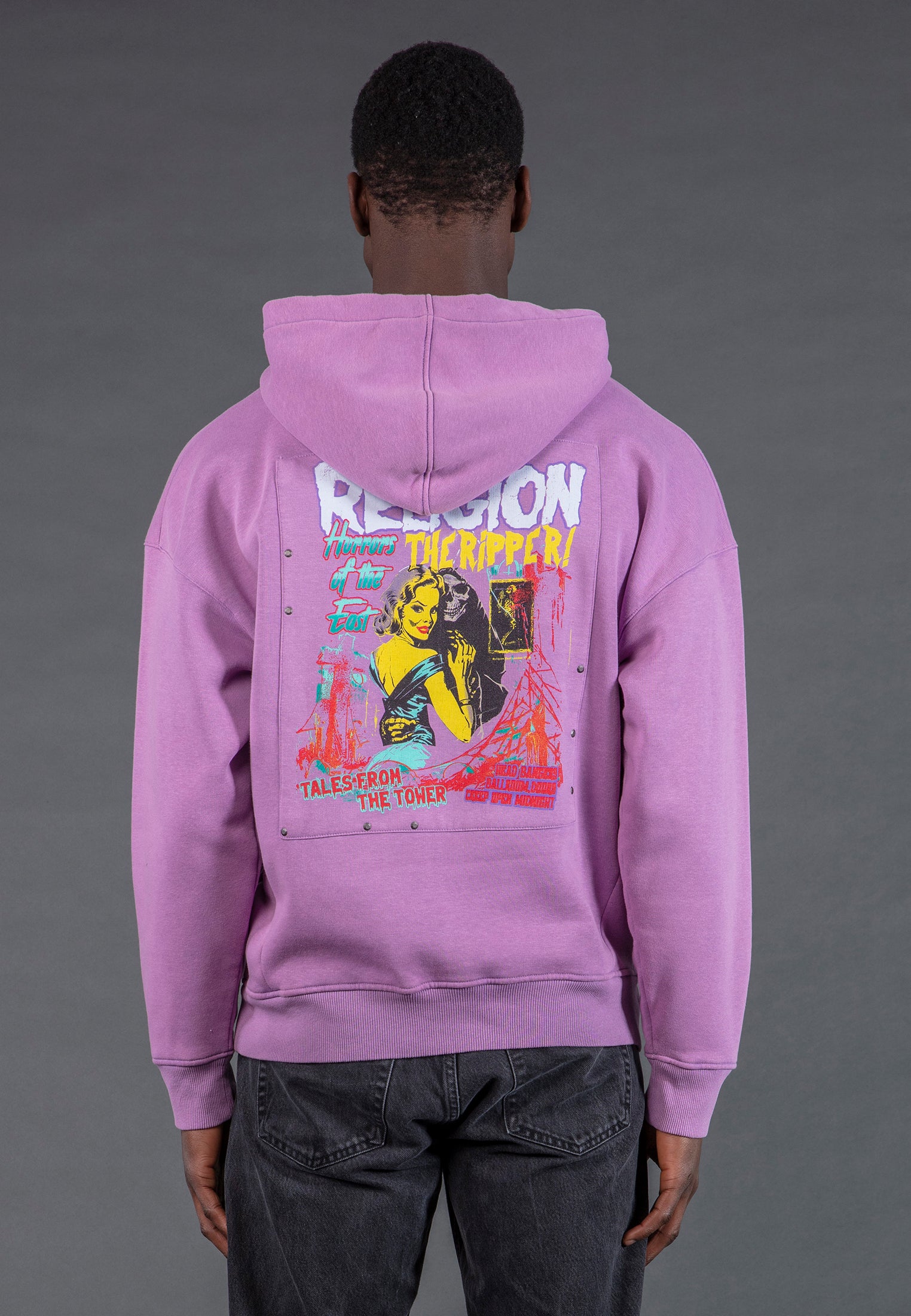 ACID RIPPER HOODIE LIGHT MAUVE