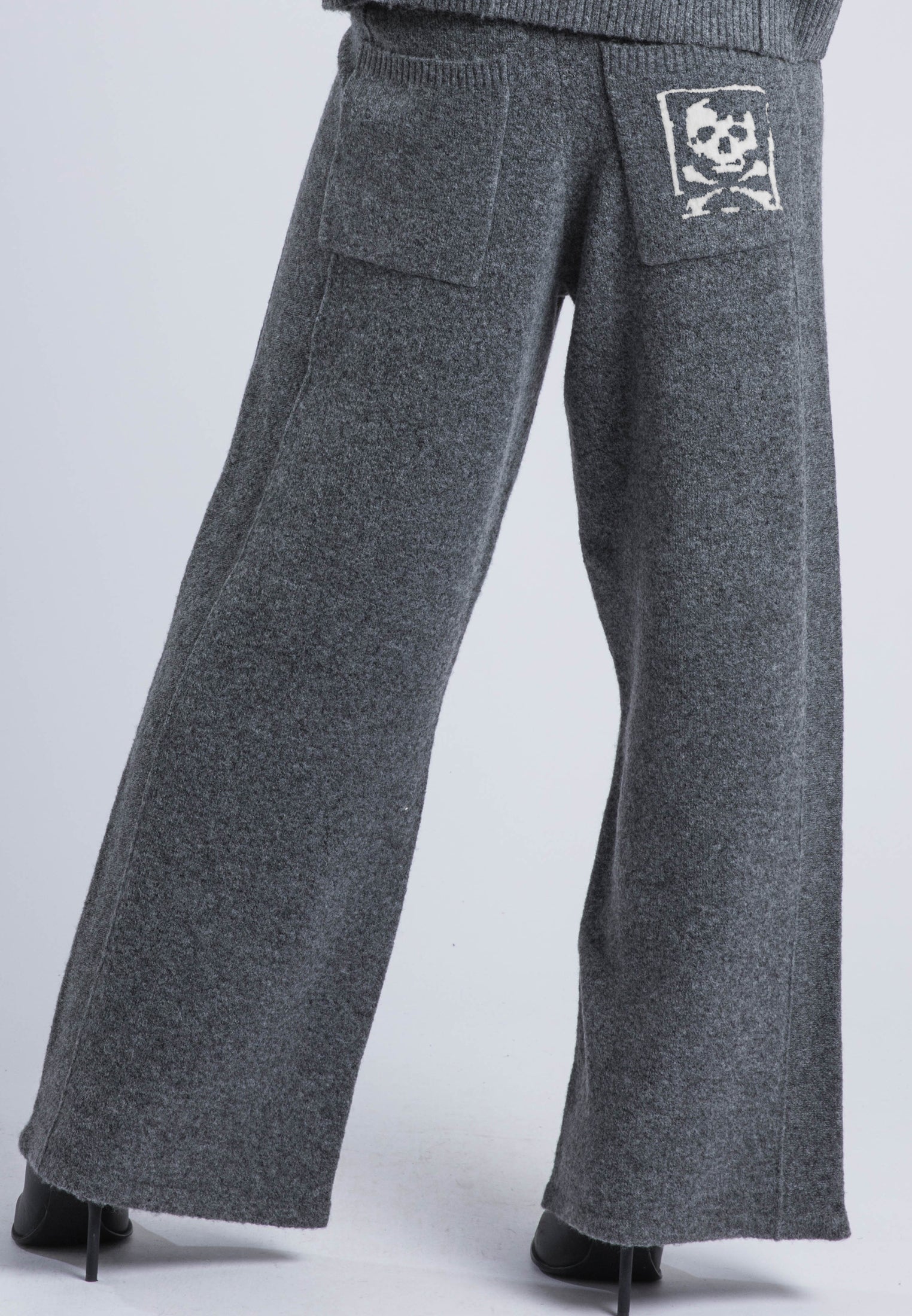 LUSCIOUS KNITTED PANT CHARCOAL