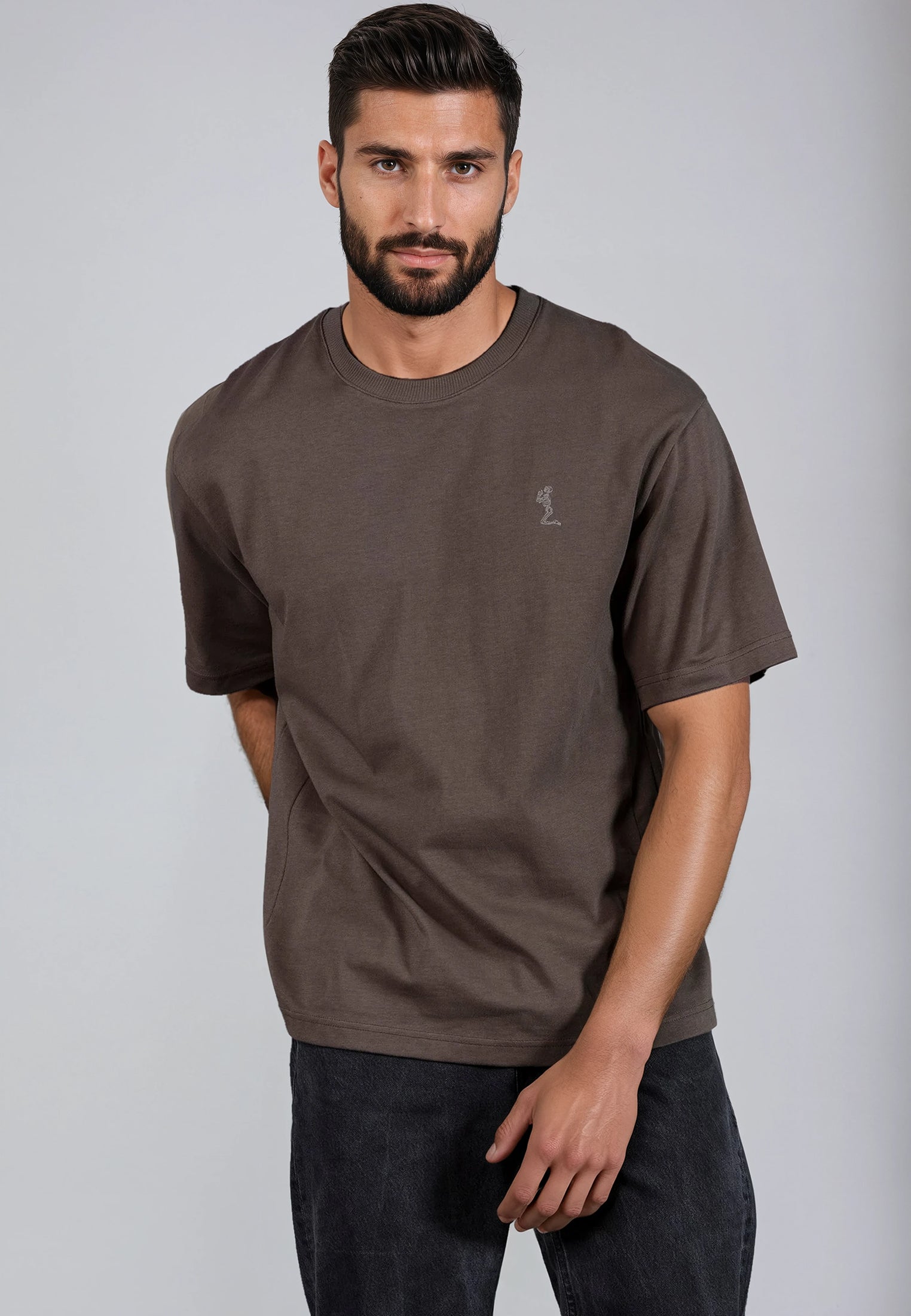 OVERSIZED HEAVY BLOCK T-SHIRT DESERT TAUPE