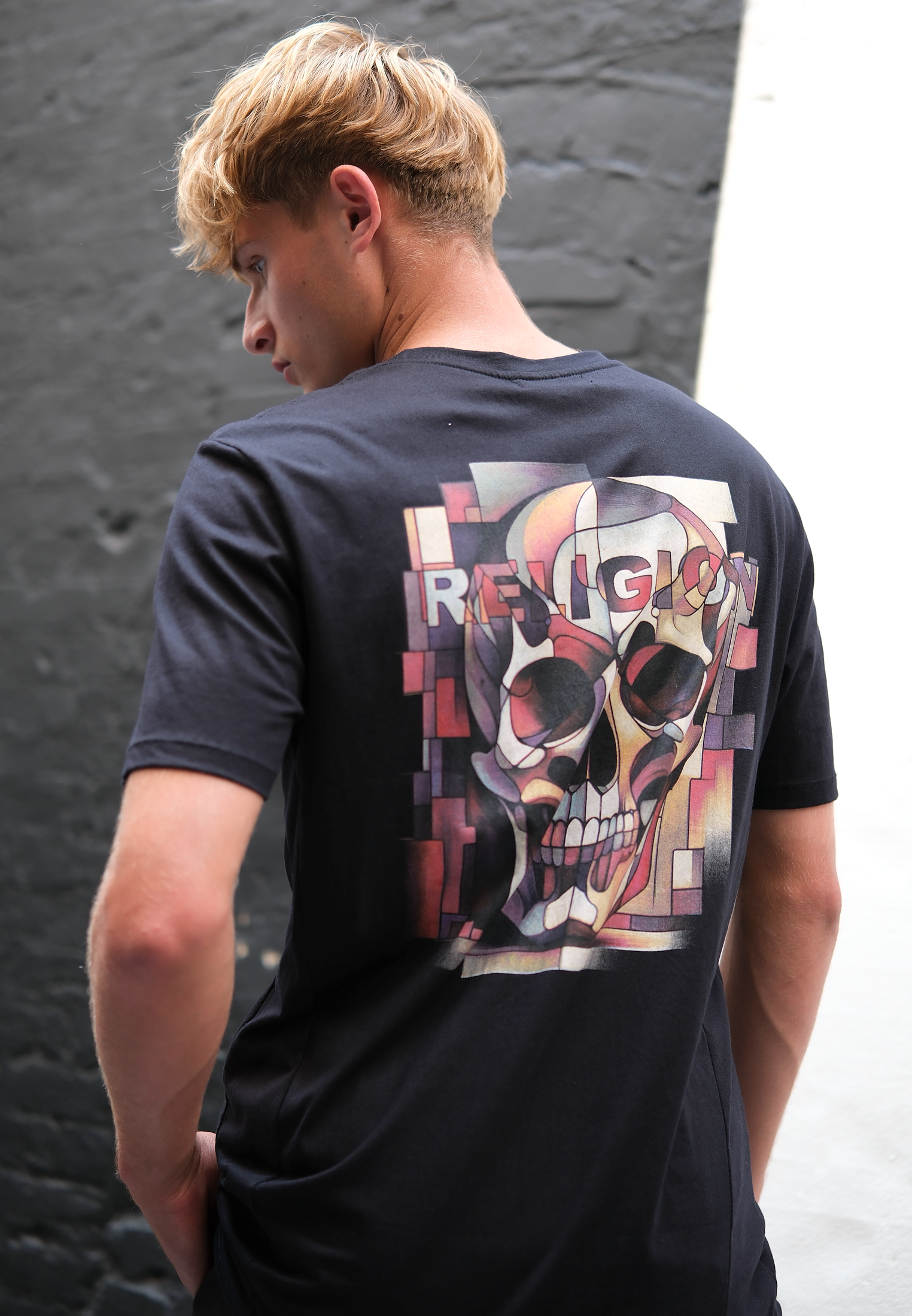 ABSTRACT T-SHIRT BLACK